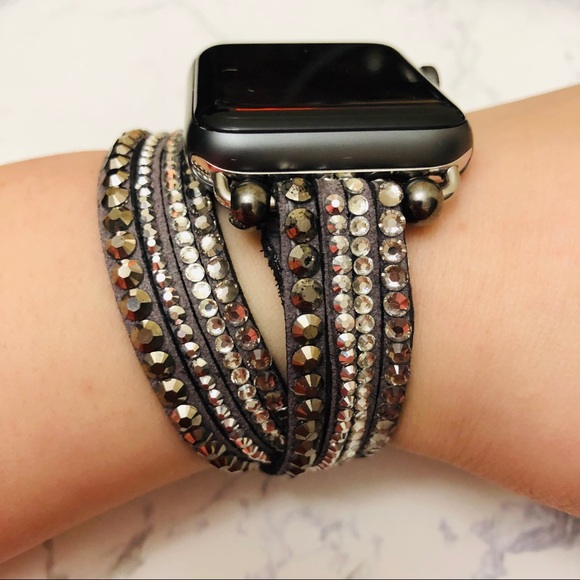 Pawsitively Posh Accessories - {BRIDGETTE} bling wrap Apple Watch band strap